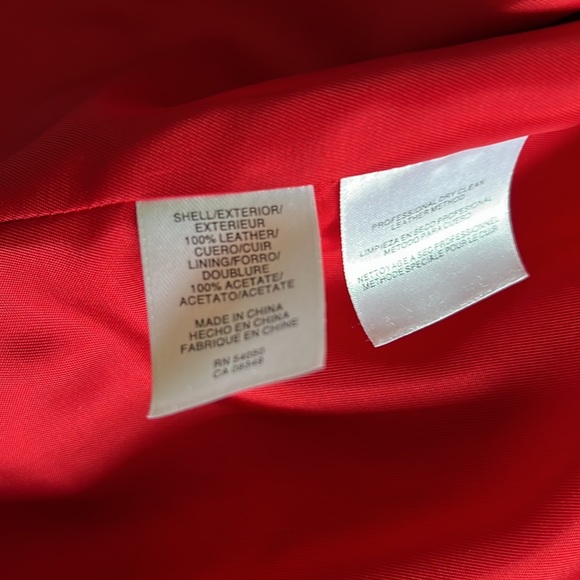 Jones New York Red Leather Blazer - Picture 11 of 11